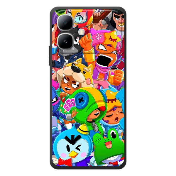 Чохол з принтом «Герої Бравл Старс» для Infinix Smart 20