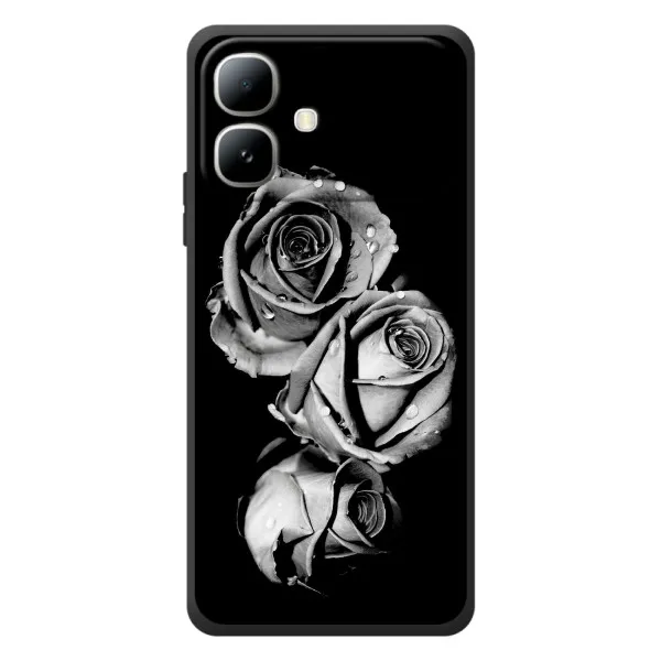 Чехол с принтом «Черная роза» для Infinix Smart 20 Чехол с принтом «Черная роза» для Infinix Smart 20
