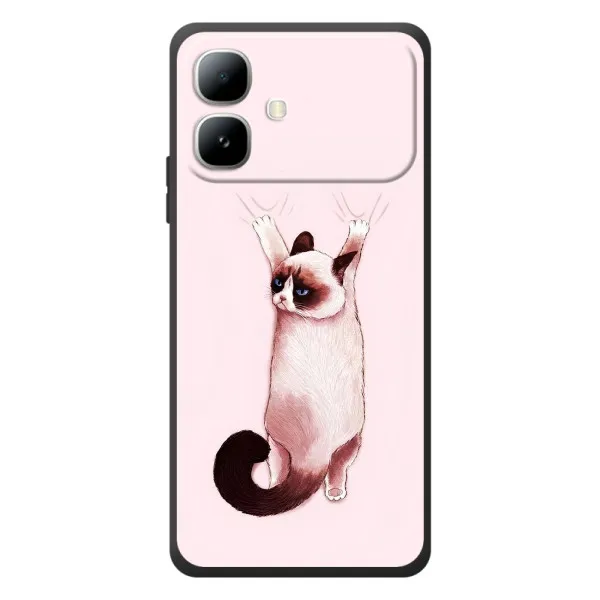 Чехол с принтом «Котик падает» для Infinix Smart 20