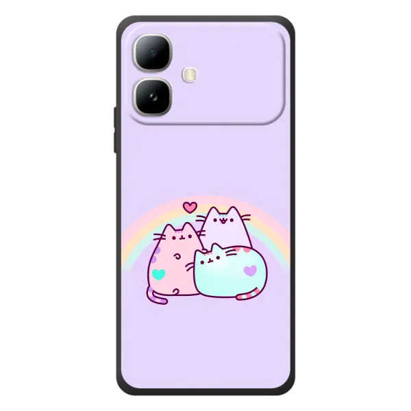Чехол с принтом «Радужные котики» для Infinix Smart 20