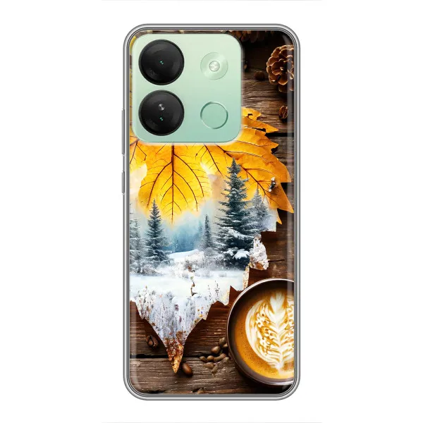 Чехол с принтом «Осенне-зимний кофе» для Infinix Smart 7 HD