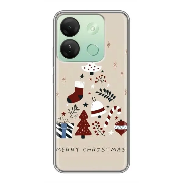 Чехол с принтом «Merry Christmas» для Infinix Smart 7 HD