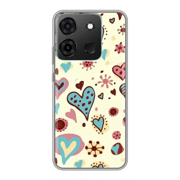 Чехол с принтом «Сердечки» для Infinix Smart 7 Чехол с принтом «Сердечки» для Infinix Smart 7