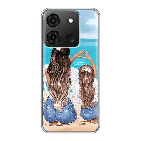 Чохол з принтом «Мама з донькою» для Infinix Smart 7