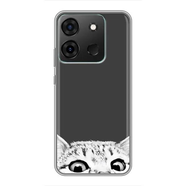 Чехол с принтом «Выглядывает кот» для Infinix Smart 7