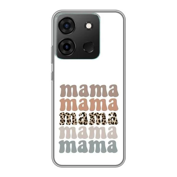 Чехол с принтом «Текстовый коллаж мама» для Infinix Smart 7