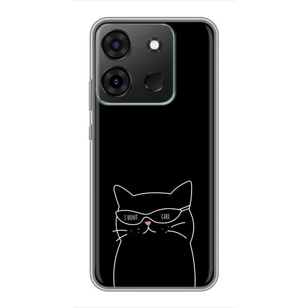 Чехол с принтом «Равнодушный кот» для Infinix Smart 7