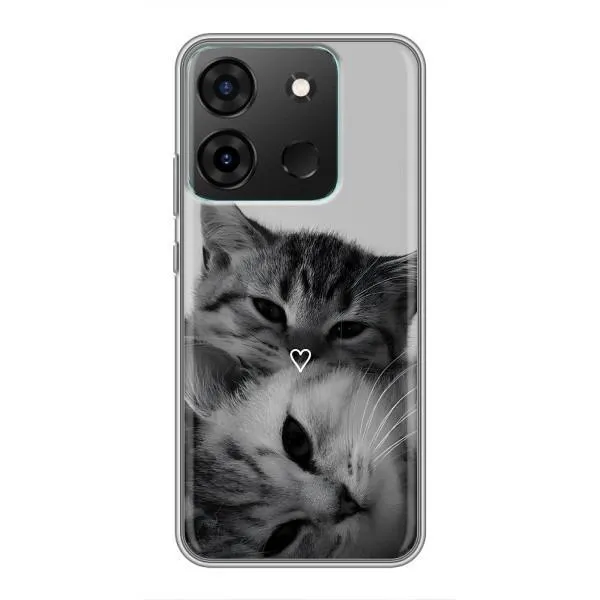 Чехол с принтом «Пара котов» для Infinix Smart 7