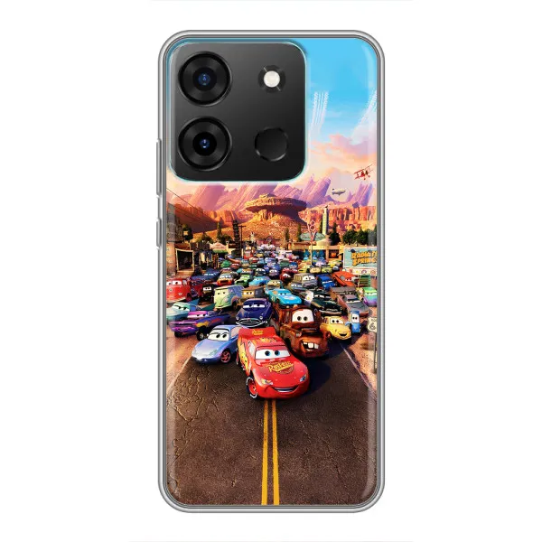 Чехол с принтом «Тачки на трассе» для Infinix Smart 7 Чехол с принтом «Тачки на трассе» для Infinix Smart 7