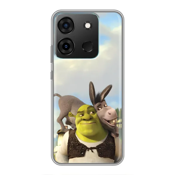 Чехол с принтом «Шрек и Осел» для Infinix Smart 7