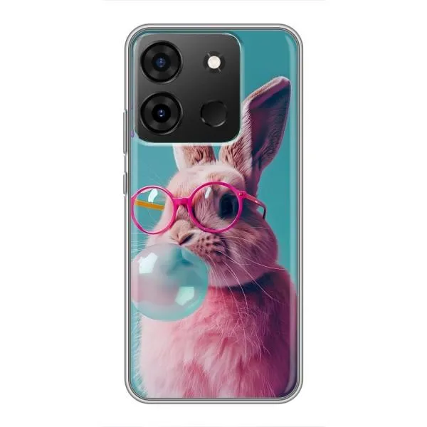 Чехол с принтом «Кролик в очках» для Infinix Smart 7
