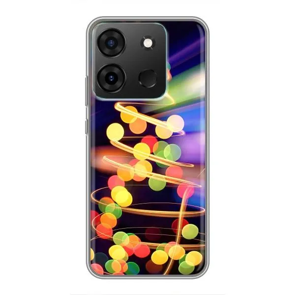 Чехол с принтом «Елка с гирлянд» для Infinix Smart 7