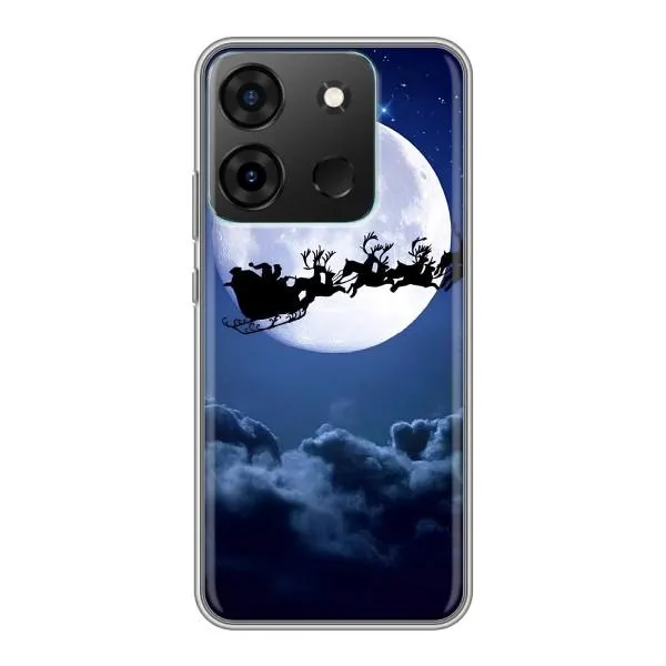 Чехол с принтом «Санта - луна» для Infinix Smart 7