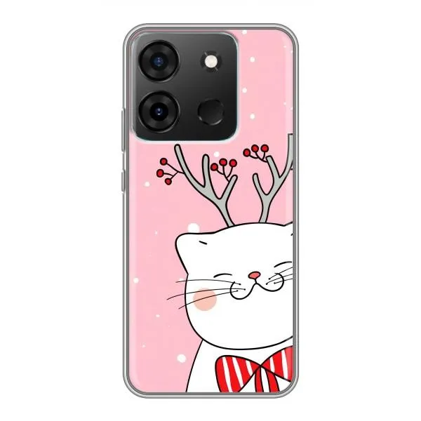 Чехол с принтом «Зимний кот» для Infinix Smart 7