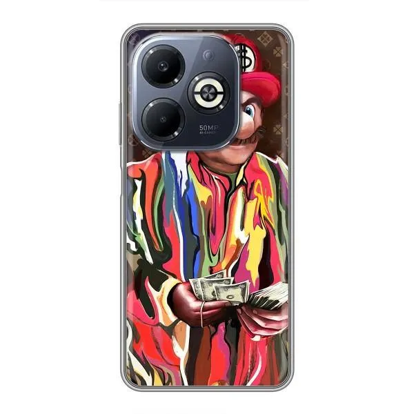 Чехол с принтом «Mario LV» для Infinix Smart 8 Plus