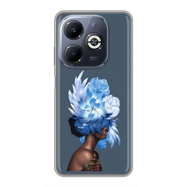 Чехол с принтом «Цветы на голове» для Infinix Smart 8 Plus Чехол с принтом «Цветы на голове» для Infinix Smart 8 Plus