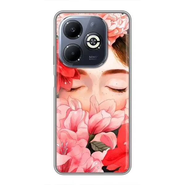 Чехол с принтом «Глаза в цветах» для Infinix Smart 8 Plus Чехол с принтом «Глаза в цветах» для Infinix Smart 8 Plus