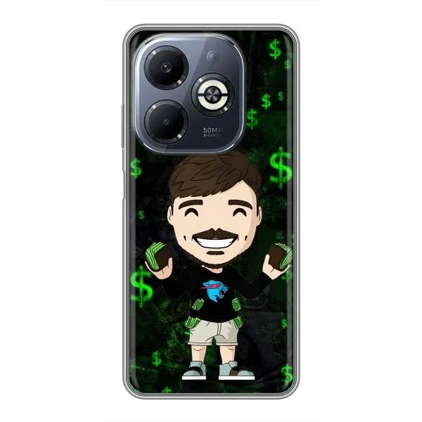 Чохол з принтом «Блогер Beast» для Infinix Smart 8 Plus