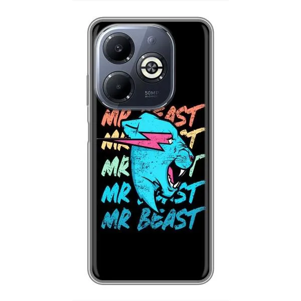 Чохол з принтом «logo Mr beast» для Infinix Smart 8 Plus