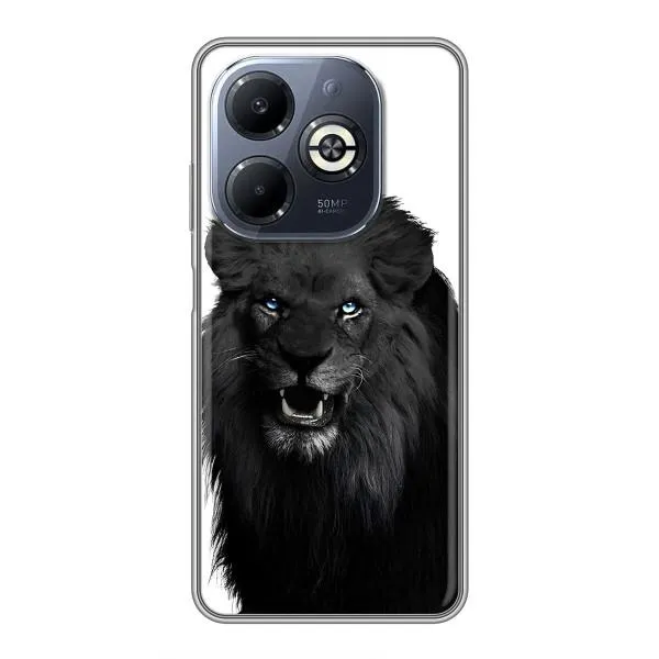 Чехол с принтом «Черный ЛЕВ» для Infinix Smart 8 Plus