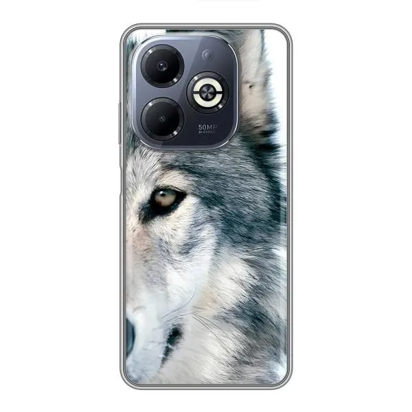 Чехол с принтом «Волк» для Infinix Smart 8 Plus