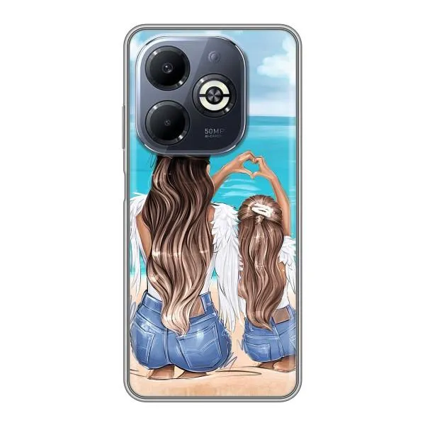 Чехол с принтом «Мама с доченькой» для Infinix Smart 8 Plus