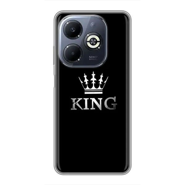 Чехол с принтом «KING» для Infinix Smart 8 Plus