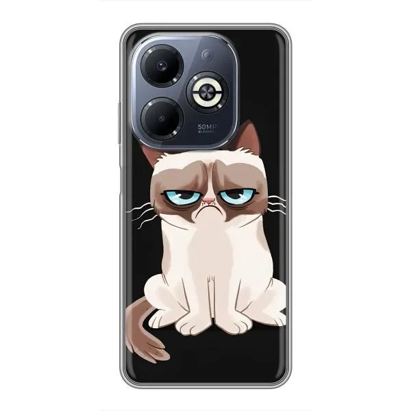 Чехол с принтом «Грустный кот» для Infinix Smart 8 Plus