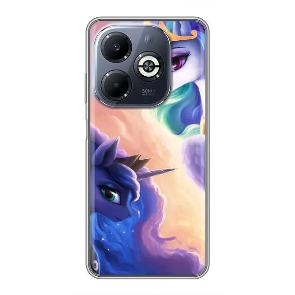 Чехол с принтом «Единорожки» для Infinix Smart 8 Plus Чехол с принтом «Единорожки» для Infinix Smart 8 Plus