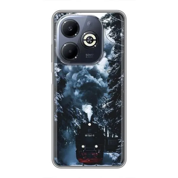 Чехол с принтом «Зимний поезд» для Infinix Smart 8 Plus