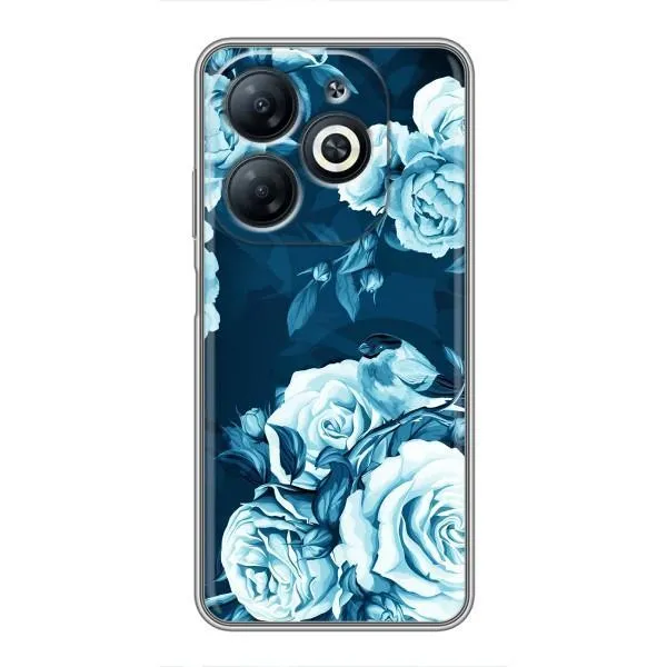 Чехол с принтом «Голубые Бутоны» для Infinix Smart 8 Чехол с принтом «Голубые Бутоны» для Infinix Smart 8