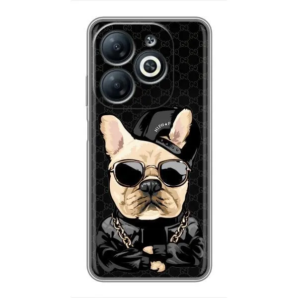 Чохол з принтом «Стильна собака» для Infinix Smart 8