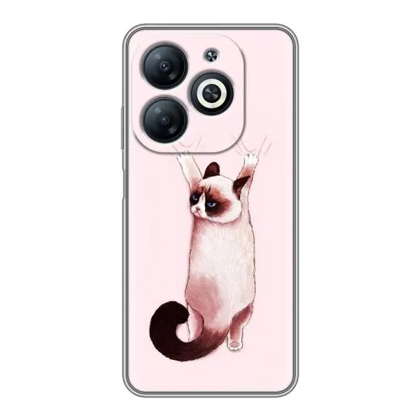 Чехол с принтом «Котик падает» для Infinix Smart 8