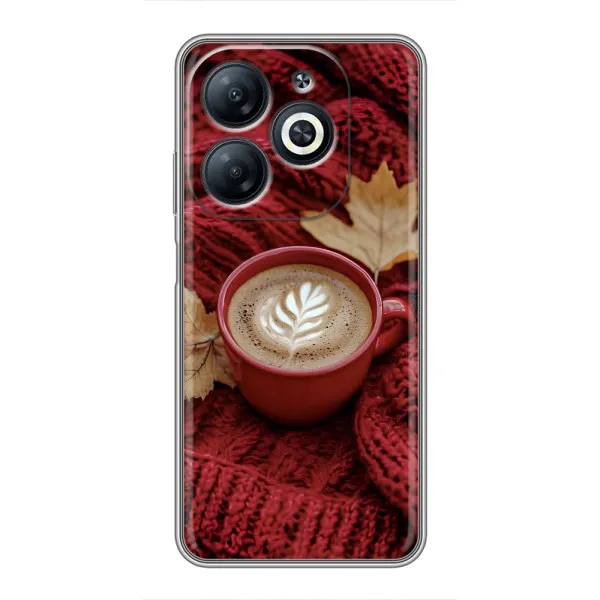 Чехол с принтом «Кофе на пледе» для Infinix Smart 8 Чехол с принтом «Кофе на пледе» для Infinix Smart 8