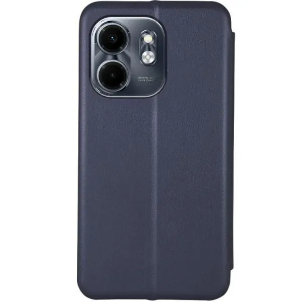 Кожаный чехол-книжка Classy для Infinix Smart 9 4G / Hot 50i — Темно-синий — фото 3