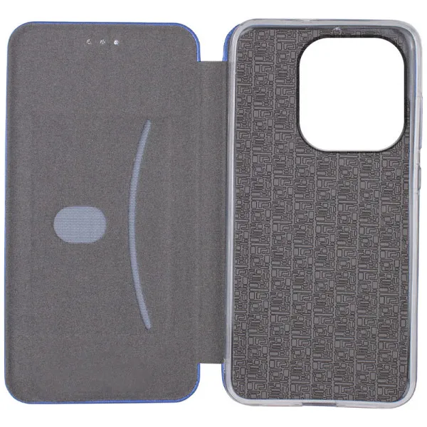 Кожаный чехол-книжка Classy для Infinix Smart 9 4G / Hot 50i — Синий — фото 1