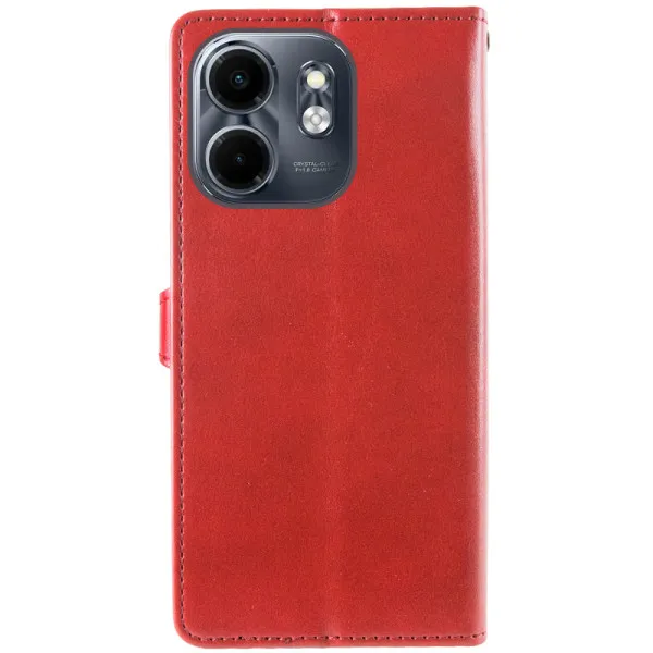 Шкіряний чохол-книжка GETMAN Gallant (PU) для Infinix Smart 9 4G / Hot 50i — Червоний — фото 5