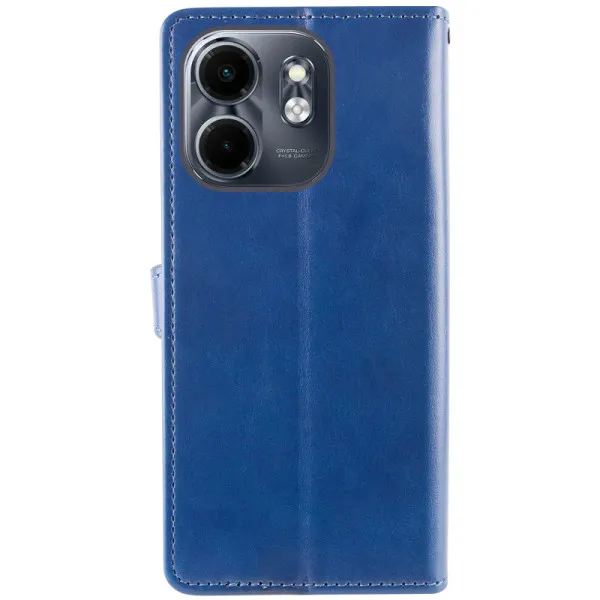 Шкіряний чохол-книжка GETMAN Gallant (PU) для Infinix Smart 9 4G / Hot 50i — Синій — фото 3