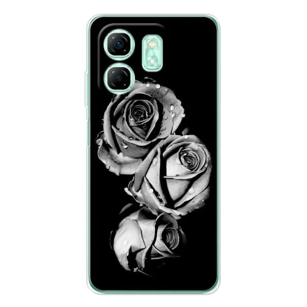 Чехол с принтом «Черная роза» для Infinix Smart 9