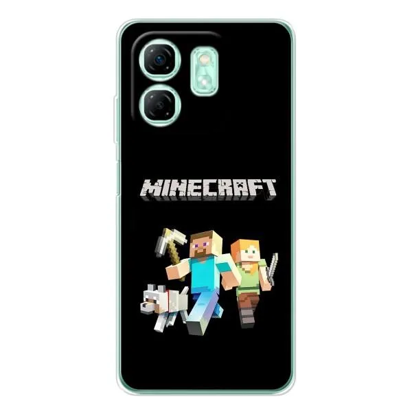 Чохол з принтом «герої Minecraft» для Infinix Smart 9 Чохол з принтом «герої Minecraft» для Infinix Smart 9