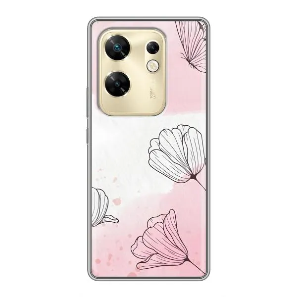 Чехол с принтом «Розовые цветы» для Infinix Zero 30