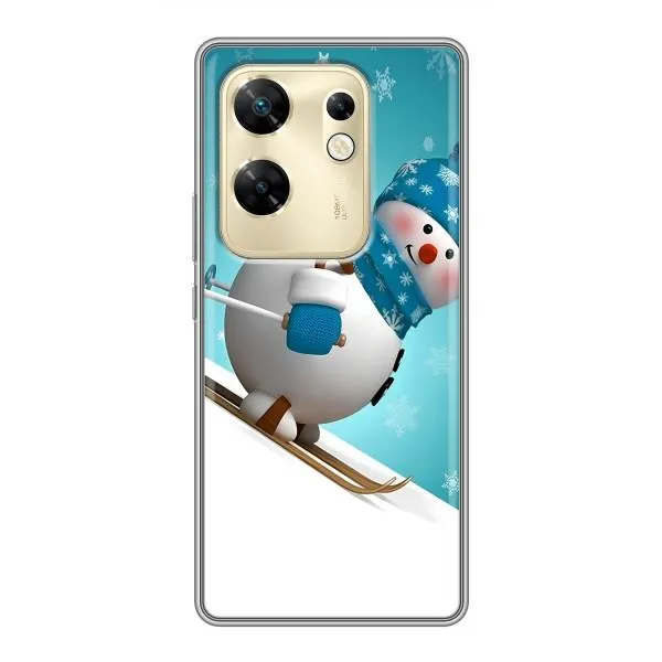 Чохол з принтом «Сніговик на лижах» для Infinix Zero 30