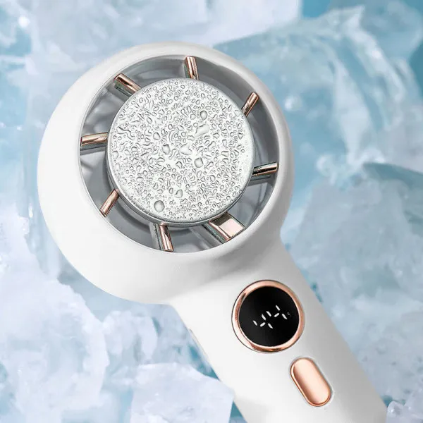 Портативный вентилятор YL007 with Display с подставкой для телефона 2000mAh — Белый — фото 5