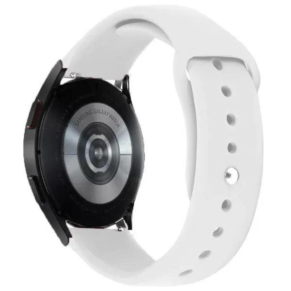 Силіконовий ремінець Sport для Smart Watch 22mm — Білий — фото 1