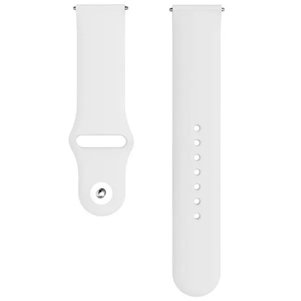 Силіконовий ремінець Sport для Smart Watch 22mm — Білий — фото 3