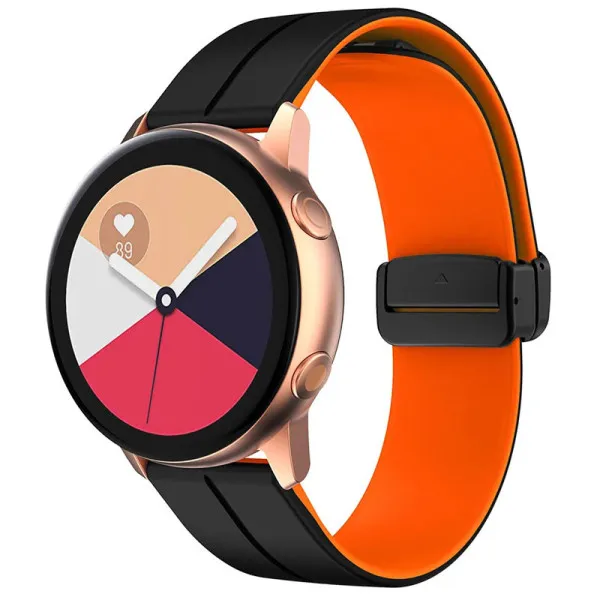 Силіконовий ремінець Classy для Smart Watch 20mm — Чорний — фото 3