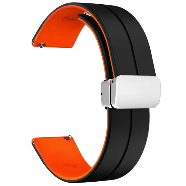 Силіконовий ремінець Classy для Smart Watch 20mm — Чорний — фото 4