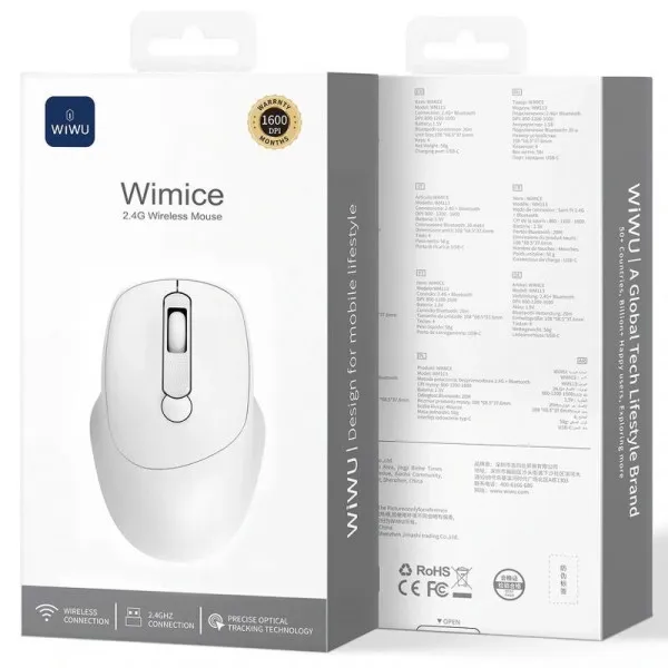 Миша бездротова WIWU WM113 2.4G — Білий — фото 5