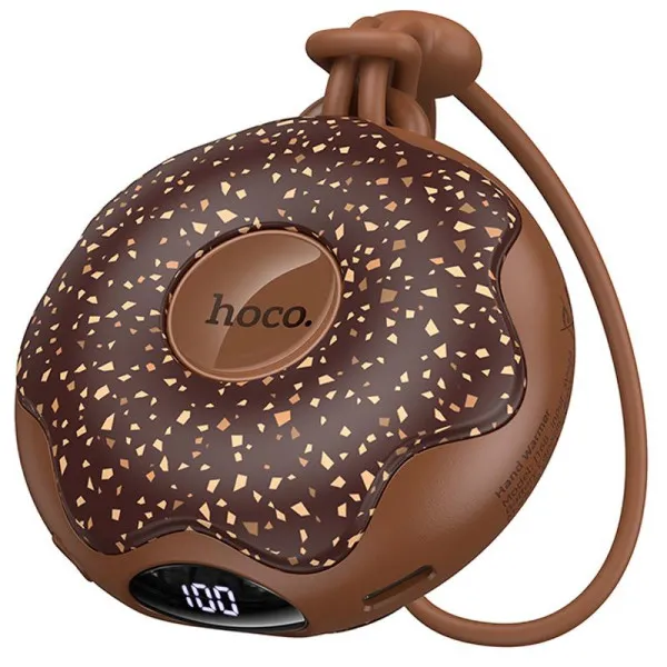 Портативний обігрівач для рук Hoco J168 Donut double-sided 2500 mAh — Brown — фото 1