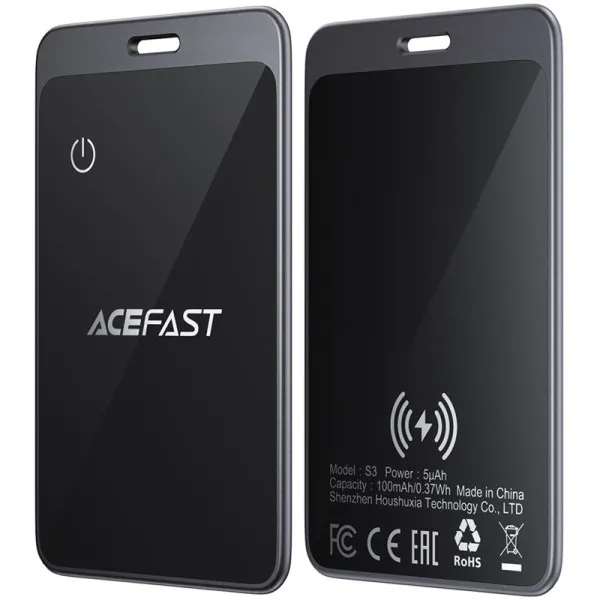 Трекер Acefast S3 Metal Card 100 mAh (2ps) — Серый — фото 3